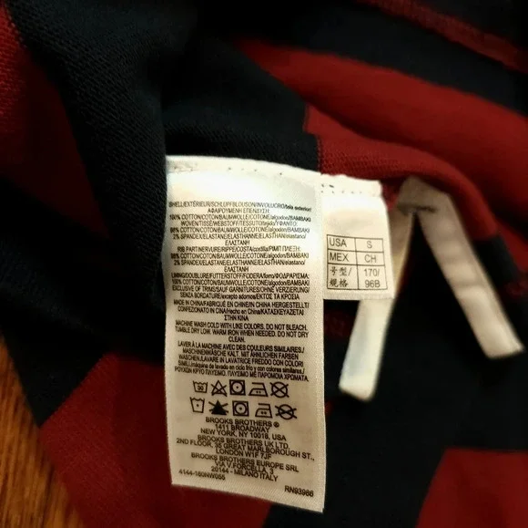 Brooks Brothers Men's Classic Rugby Shirt Size Small NEW Long Sleeve - Picture 6 of 8